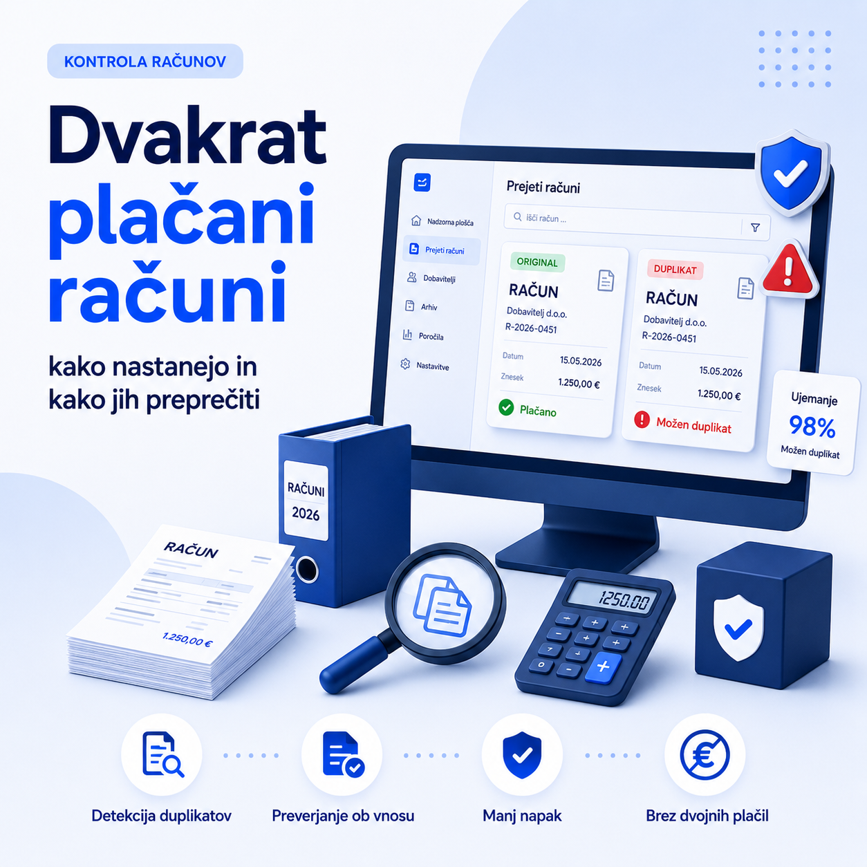 Dvakrat plačani računi: kako nastanejo in kako jih preprečiti